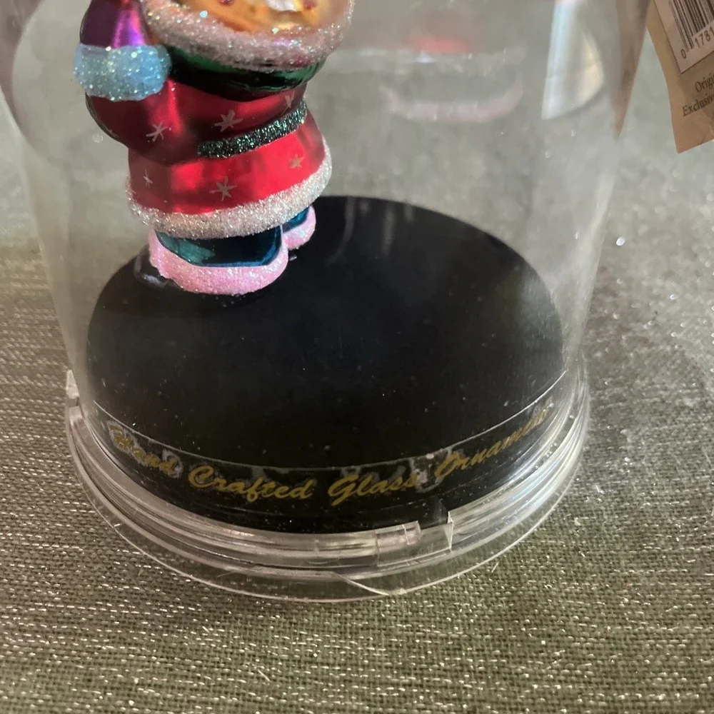 Unique Treasures Hand Blown Glass Christmas Ornament Santa Claus German Lacquer